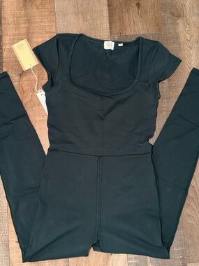 Aritzia Black Scoop-Neck Jumpsuit
